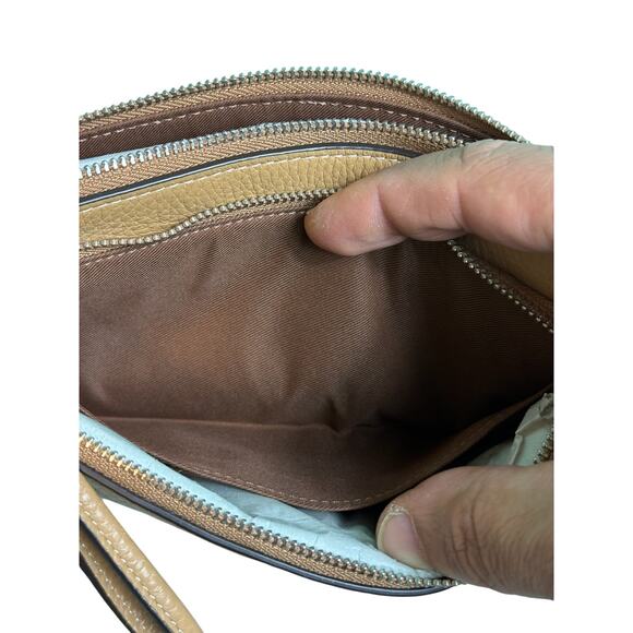 Coach Double Zip Wallet* Extra Large Wristlet* NEW in Leather - Picture 5 of 7